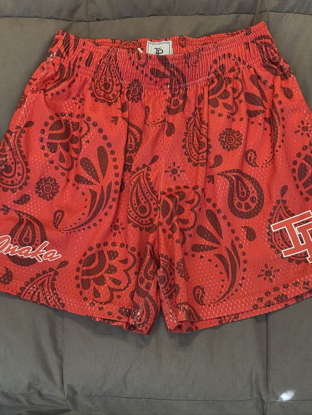 Inaka Power Red Paisley Athletic Shorts